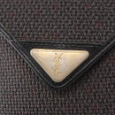 SAINT LAURENT Shoulder Bag Canvas Black Gold Auth 151616-17