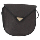 SAINT LAURENT Shoulder Bag Canvas Black Gold Auth 151616-13