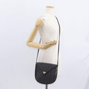 SAINT LAURENT Shoulder Bag Canvas Black Gold Auth 151616-22