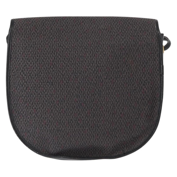 SAINT LAURENT Shoulder Bag Canvas Black Gold Auth 151616