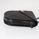 SAINT LAURENT Shoulder Bag Canvas Black Gold Auth 151616-3
