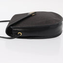 SAINT LAURENT Shoulder Bag Canvas Black Gold Auth 151616-4