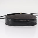 SAINT LAURENT Shoulder Bag Canvas Black Gold Auth 151616-9