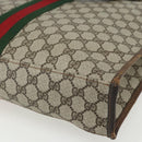 GUCCI GG Supreme Web Sherry Line Tote Bag PVC Beige Red 010 378 Auth 151617-16