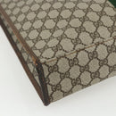 GUCCI GG Supreme Web Sherry Line Tote Bag PVC Beige Red 010 378 Auth 151617-17