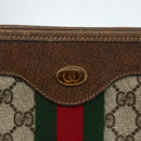 GUCCI GG Supreme Web Sherry Line Tote Bag PVC Beige Red 010 378 Auth 151617-18