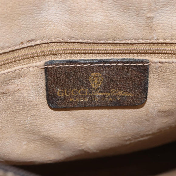 GUCCI GG Supreme Web Sherry Line Tote Bag PVC Beige Red 010 378 Auth 151617