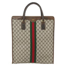 GUCCI GG Supreme Web Sherry Line Tote Bag PVC Beige Red 010 378 Auth 151617-13