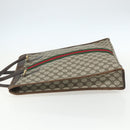 GUCCI GG Supreme Web Sherry Line Tote Bag PVC Beige Red 010 378 Auth 151617-3