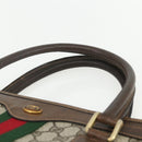 GUCCI GG Supreme Web Sherry Line Tote Bag PVC Beige Red 010 378 Auth 151617-14