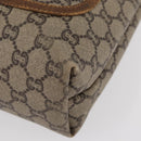 GUCCI GUCCI Plus Supreme Web Sherry Line Tote Bag PVC Beige Gold Auth 151618-15