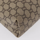 GUCCI GUCCI Plus Supreme Web Sherry Line Tote Bag PVC Beige Gold Auth 151618-16