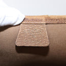 GUCCI GUCCI Plus Supreme Web Sherry Line Tote Bag PVC Beige Gold Auth 151618-11