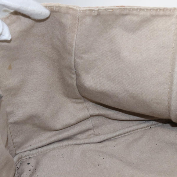 PRADA Canapa GM Hand Bag Canvas Beige Gold Auth 151619