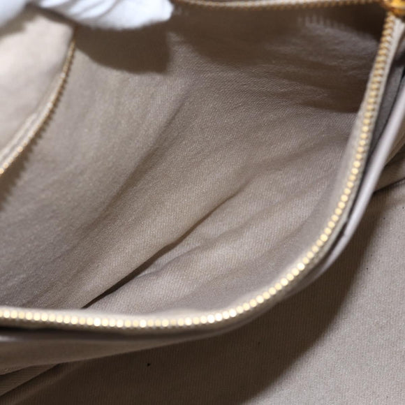 PRADA Canapa GM Hand Bag Canvas Beige Gold Auth 151619