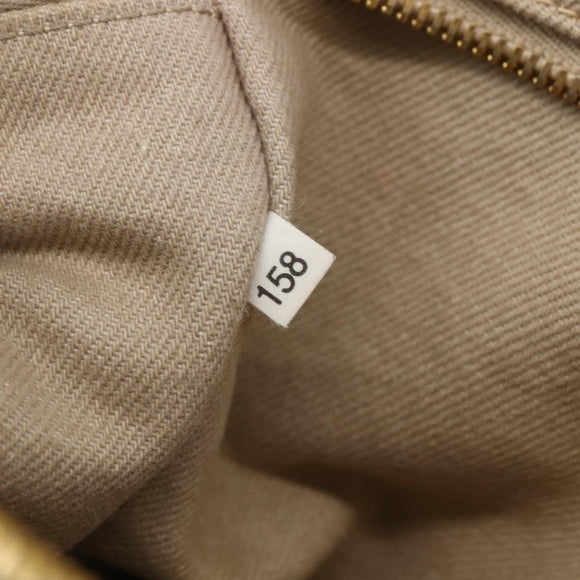 PRADA Canapa GM Hand Bag Canvas Beige Gold Auth 151619