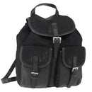 PRADA Backpack Nylon Black Silver Auth 151620-1