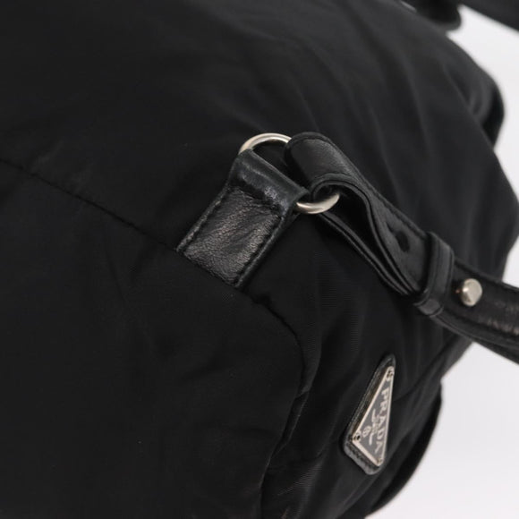 PRADA Backpack Nylon Black Silver Auth 151620