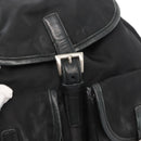 PRADA Backpack Nylon Black Silver Auth 151620-10