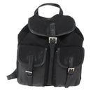PRADA Backpack Nylon Black Silver Auth 151620-13