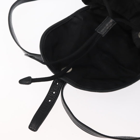 PRADA Backpack Nylon Black Silver Auth 151620