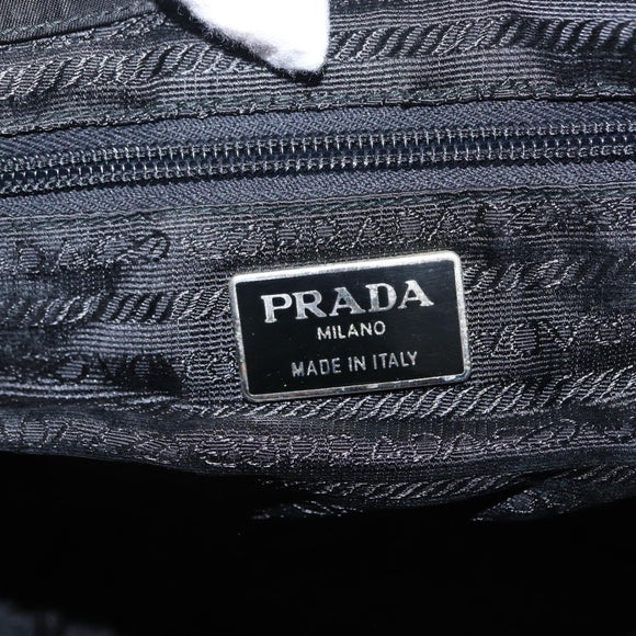 PRADA Backpack Nylon Black Silver Auth 151620