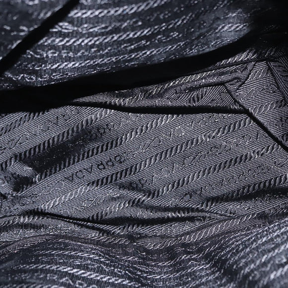 PRADA Backpack Nylon Black Silver Auth 151620