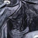 PRADA Backpack Nylon Black Silver Auth 151620-24