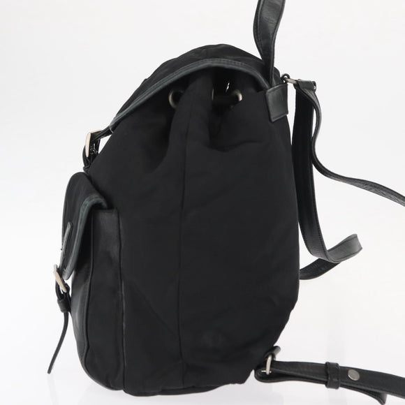 PRADA Backpack Nylon Black Silver Auth 151620