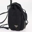 PRADA Backpack Nylon Black Silver Auth 151620-4