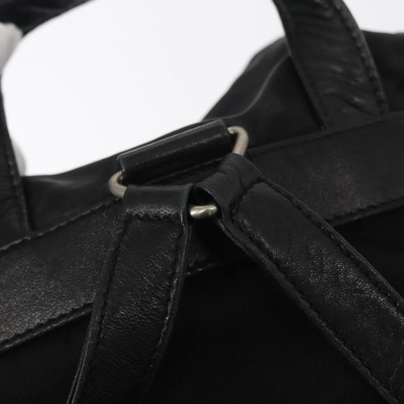 PRADA Backpack Nylon Black Silver Auth 151620