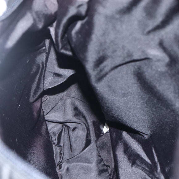 PRADA Shoulder Bag Nylon Black Silver Auth 151621