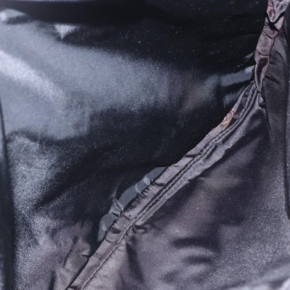 PRADA Shoulder Bag Nylon Black Silver Auth 151621