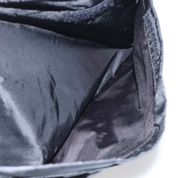 PRADA Shoulder Bag Nylon Black Silver Auth 151621