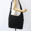 PRADA Shoulder Bag Nylon Black Silver Auth 151621-24