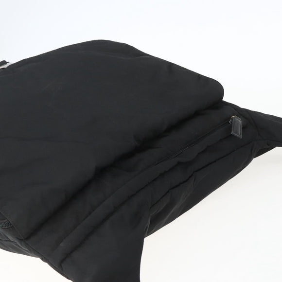 PRADA Shoulder Bag Nylon Black Silver Auth 151621