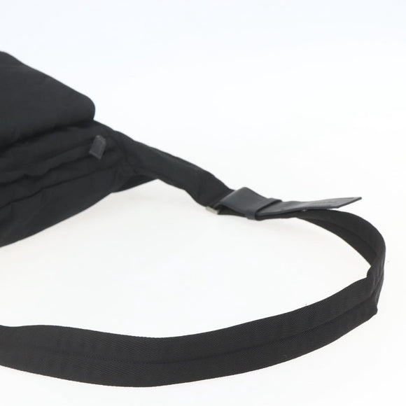 PRADA Shoulder Bag Nylon Black Silver Auth 151621