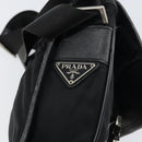 PRADA Shoulder Bag Nylon Black Silver Auth 151622-18