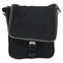 PRADA Shoulder Bag Nylon Black Silver Auth 151622-13
