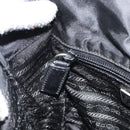 PRADA Shoulder Bag Nylon Black Silver Auth 151622-23