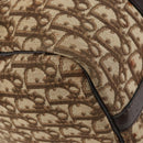Christian Dior Trotter Canvas Boston Bag Beige Gold Auth 151623-13