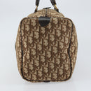 Christian Dior Trotter Canvas Boston Bag Beige Gold Auth 151623-5