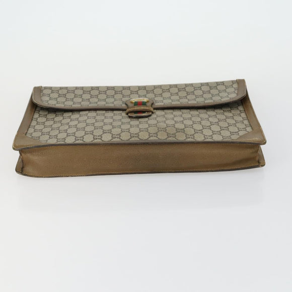 GUCCI GG Supreme Tote Bag PVC Nylon 3 Set Beige Black Auth 151624