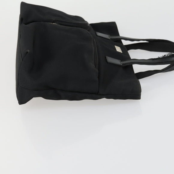 GUCCI GG Supreme Tote Bag PVC Nylon 3 Set Beige Black Auth 151624