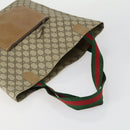 GUCCI GG Supreme Tote Bag PVC Nylon 3 Set Beige Black Auth 151624-5