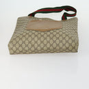 GUCCI GG Supreme Tote Bag PVC Nylon 3 Set Beige Black Auth 151624-7