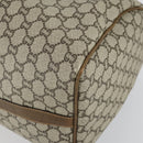 GUCCI GG Plus Supreme Boston Bag PVC Beige Gold Auth 151625-9