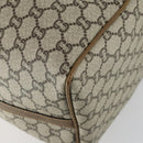 GUCCI GG Plus Supreme Boston Bag PVC Beige Gold Auth 151625-15