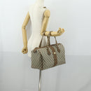 GUCCI GG Plus Supreme Boston Bag PVC Beige Gold Auth 151625-22