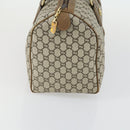 GUCCI GG Plus Supreme Boston Bag PVC Beige Gold Auth 151625-4